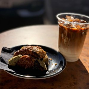Iced Latte + Gluten Free Cannoli